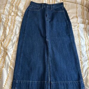 J. Crew Dark Blue denim skirt